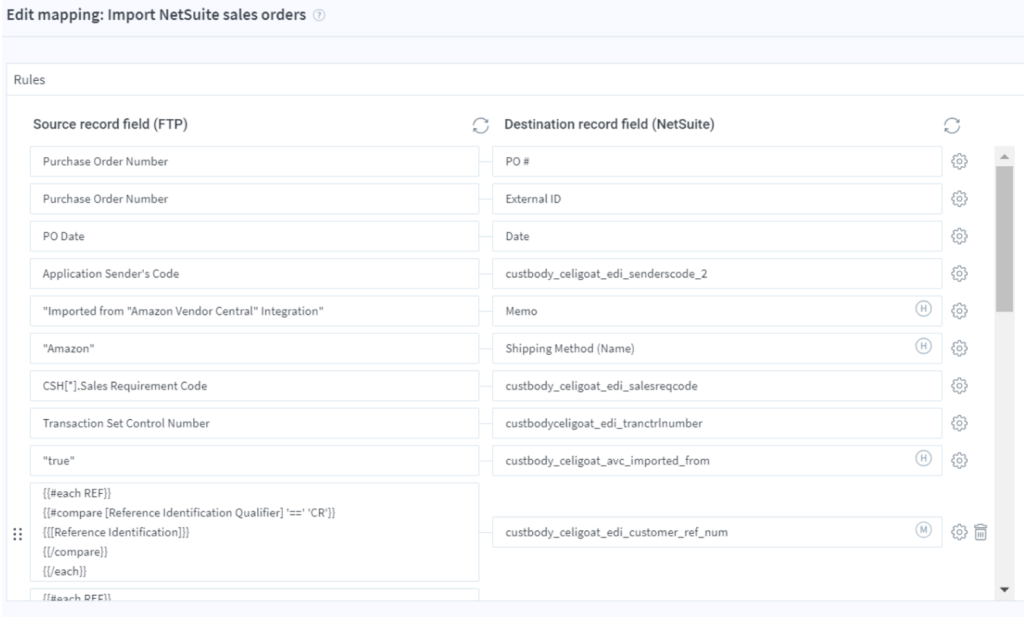 EDI integration