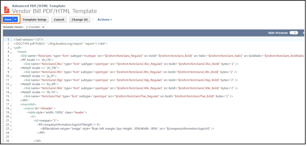 netsuite advanced pdf template