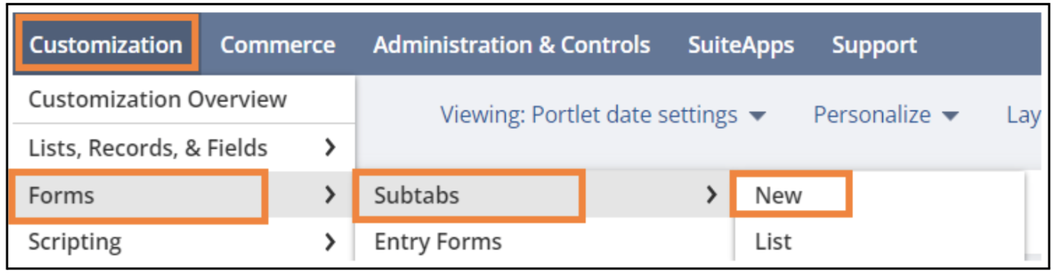 netsuite custom subtabs