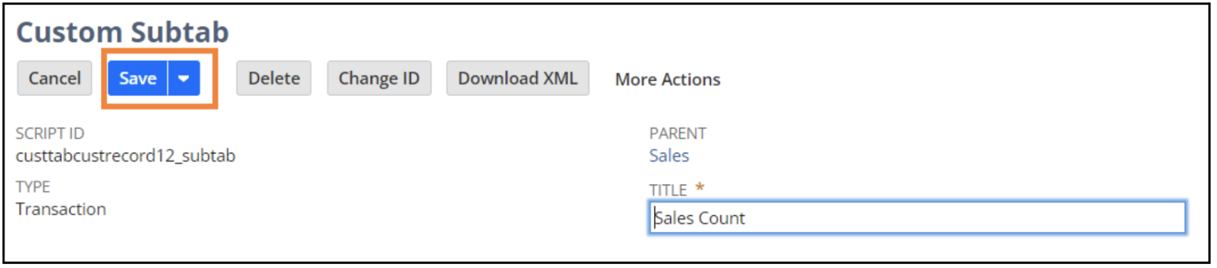 netsuite custom tabs