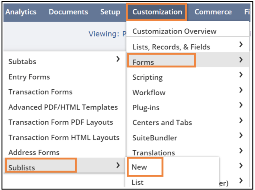 netsuite custom tabs