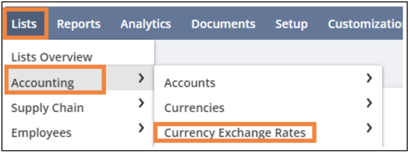 netsuite currency exchange