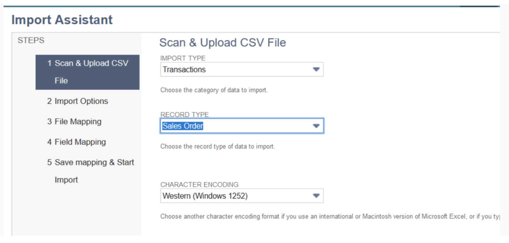 Creating a Saved NetSuite CSV Import Record